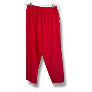 80s/90s Vintage Ezze Wear Cotton Pink Pull On Pants Size Petite Large